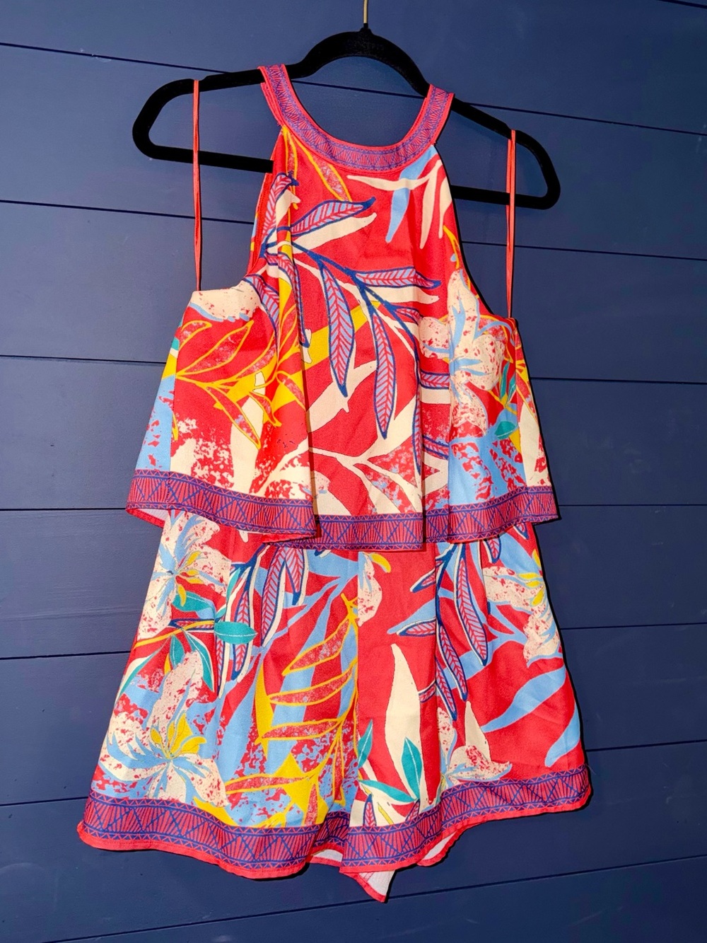 Flying Tomato Floral Halter Top Romper